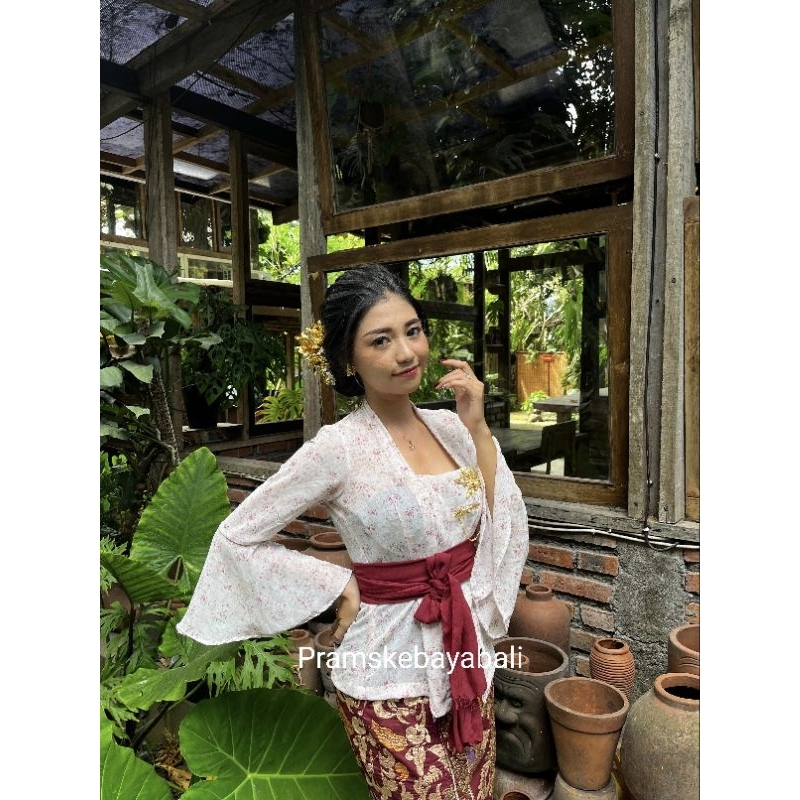 KEBAYA SAKURA | KEBAYA BALI | KEBAYA SIFON TANGAN TEROMPET