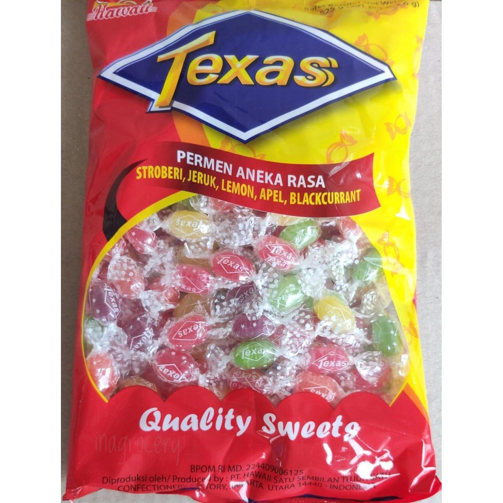 

Permen Texas Lilyput Aneka rasa Buah BPOM by Hawaii Bag 525gram