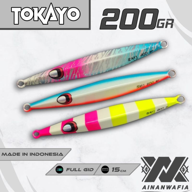 AW Metal Jig Tokayo Sitenkiba III 200gr Full Gid Umpan pancing / Fishing lure