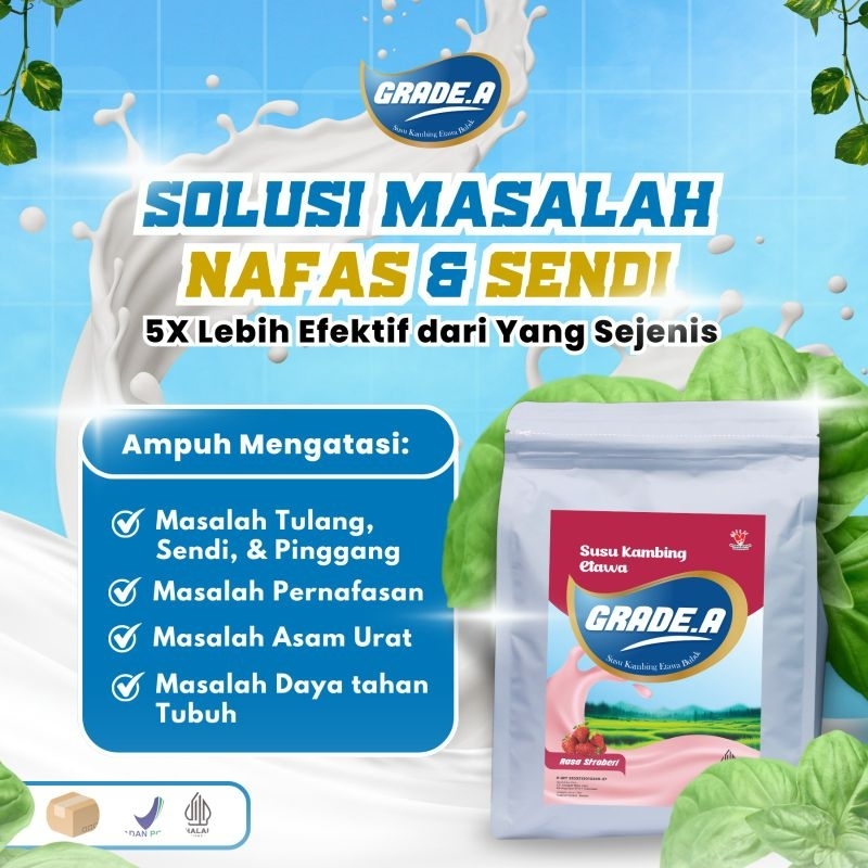 

Susu Kambing Etawa GRADE A Rasa Strawberry 1000gr BPOM