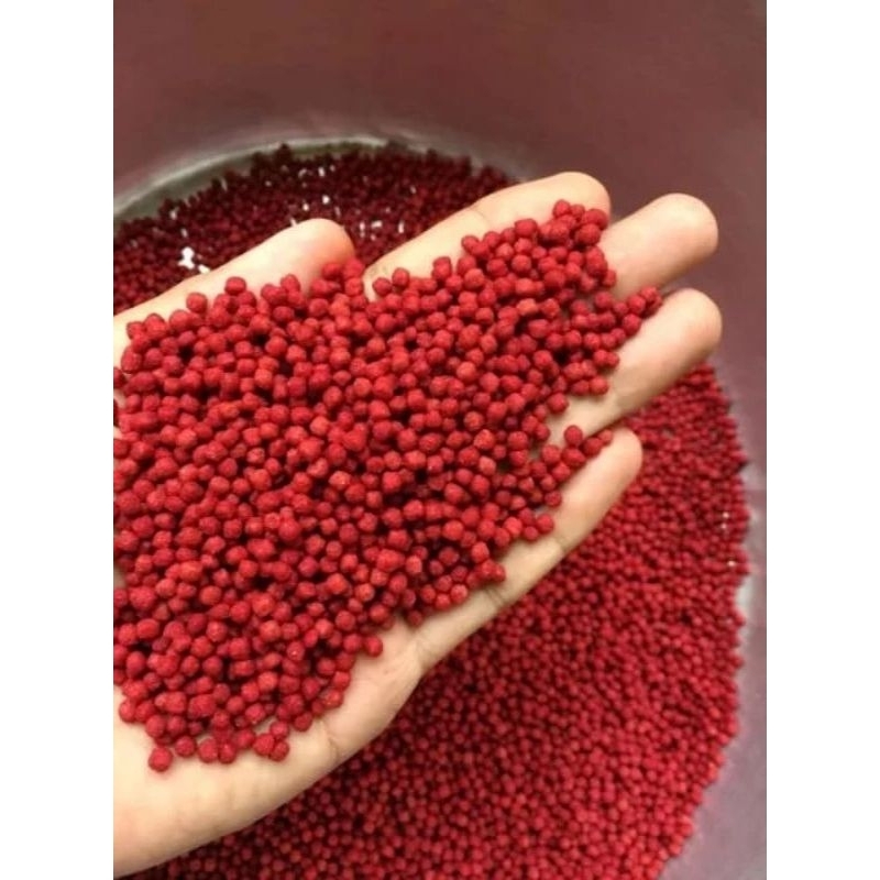 pelet racikan ikan louhan carophyl pink merah jenong