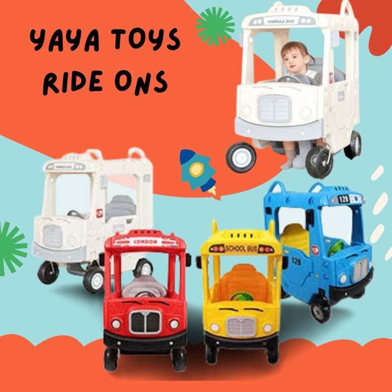 HOKI YAYA TAYO BUS RIDE ON CARS MAINAN MOBILAN ANAK