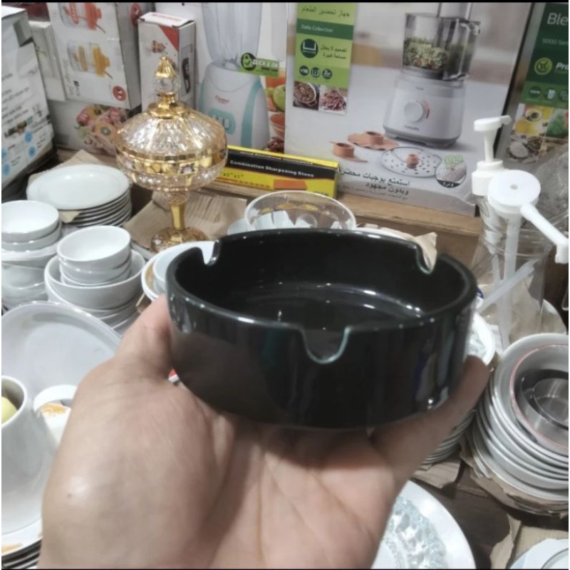 asbak keramik hitam kopin