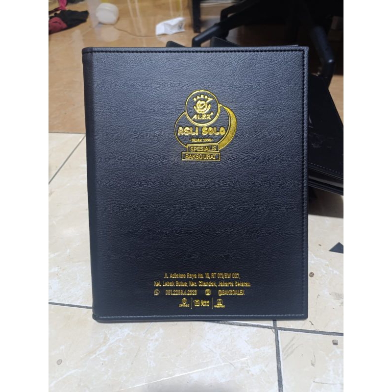 

cover menu caffe&hotell size a4 logo di embos model baud