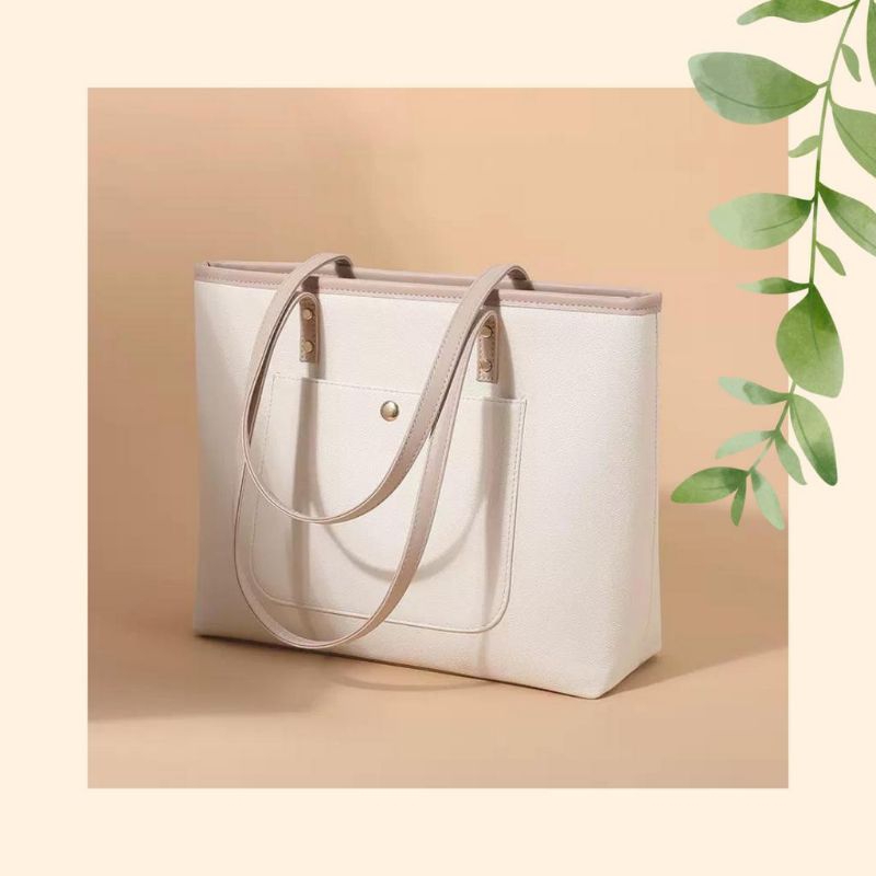 TasTiTasik - Tote Bag Wanita Tas Guru Tas Kuliah Tas Kerja Kantor Totebag - Selly Merylon Medium