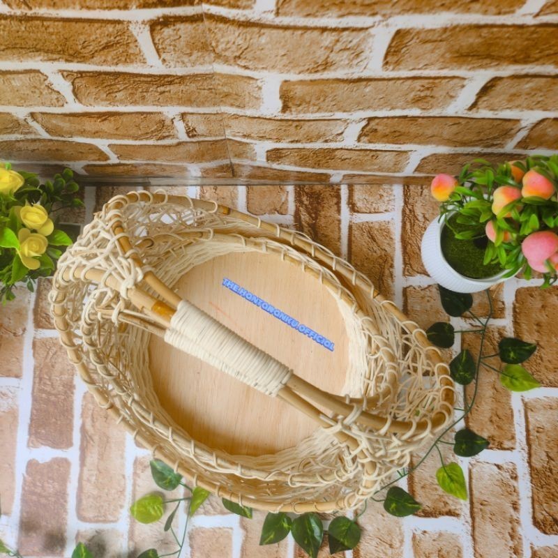 Keranjang Penyimpanan Rotan Model Cincin Set 2 Seserahan Pernikahan Keranjang Hantaran Cincin Rotan