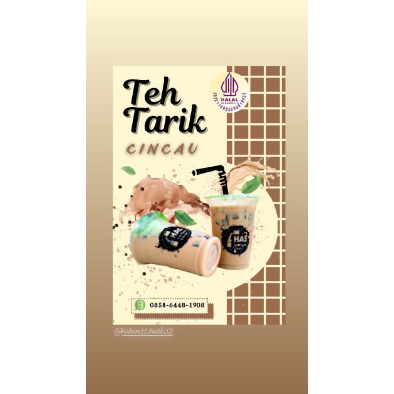 

TEH TARIK CINCAU HAS/Teh tarik jelly cincau/ Minuman Teh