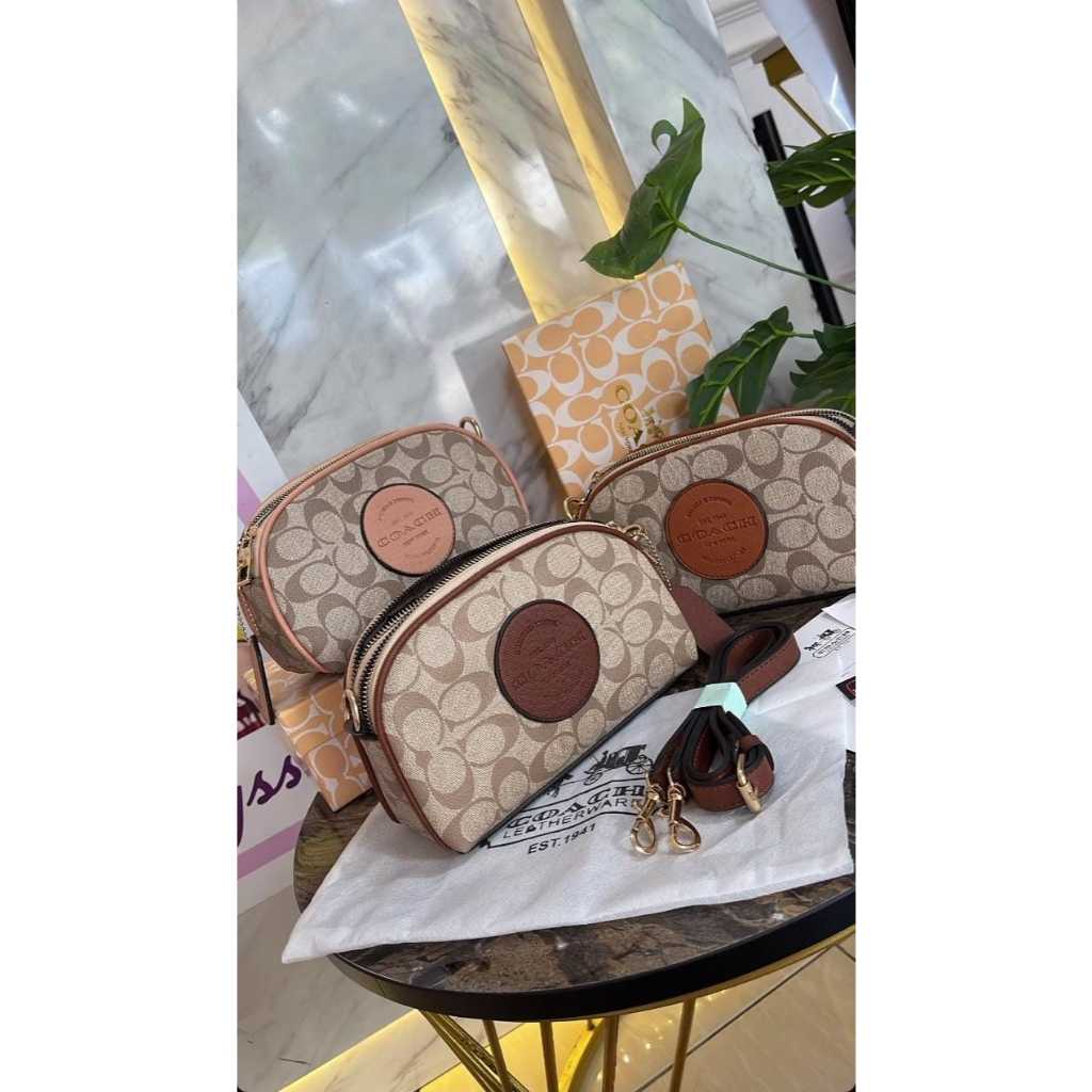 Tas Coach RESTI FREE BOX Tas 2 Resleting 2 Ruang tas wanita Slingbag