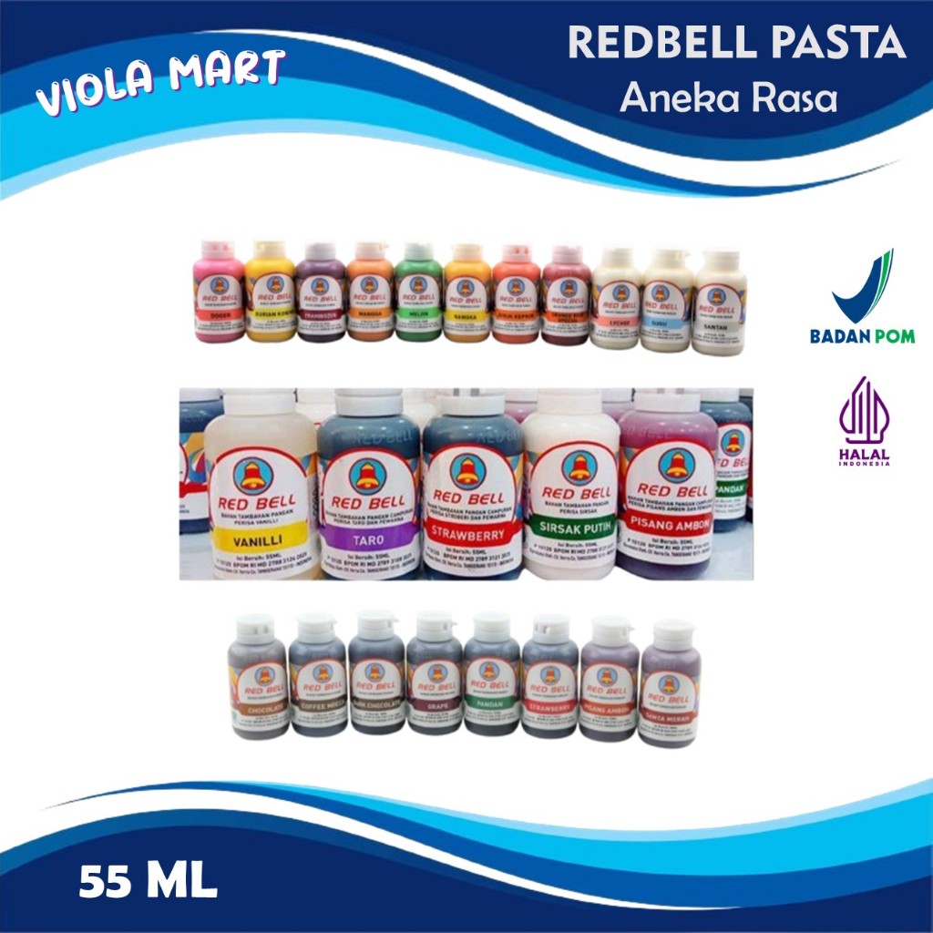 

REDBELL PASTA ANEKA RASA 55ml {Untuk Perisa & Pewarna} BEST SELLER