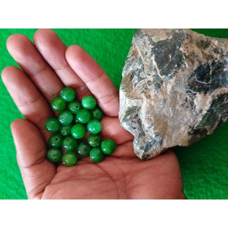 BUTIRAN TASBIH GIOK HIJAU ASLI ORI