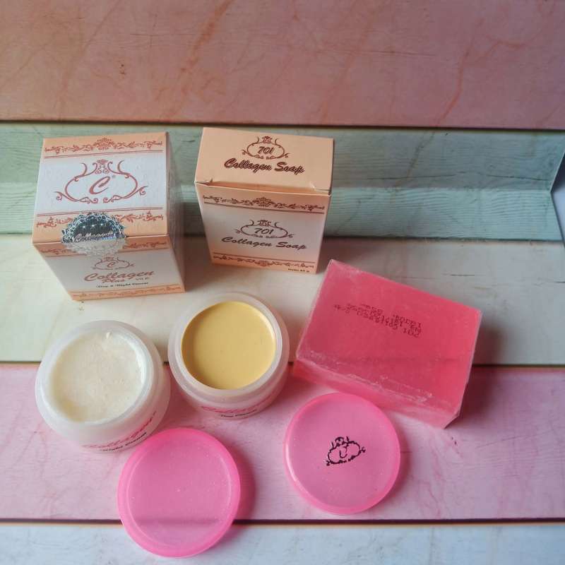 paket cream collagen + sabun collagen
