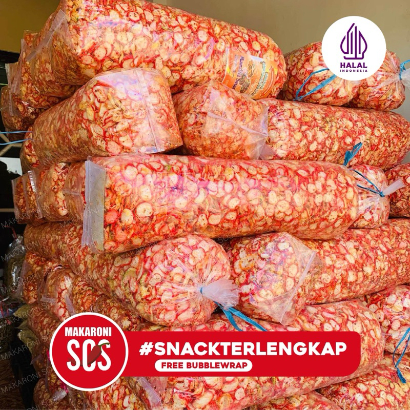 

Kerupuk Seblak 1Bal 2,5KG Cap Mandiri Snack Pedas Kencur Virall Kerupuk