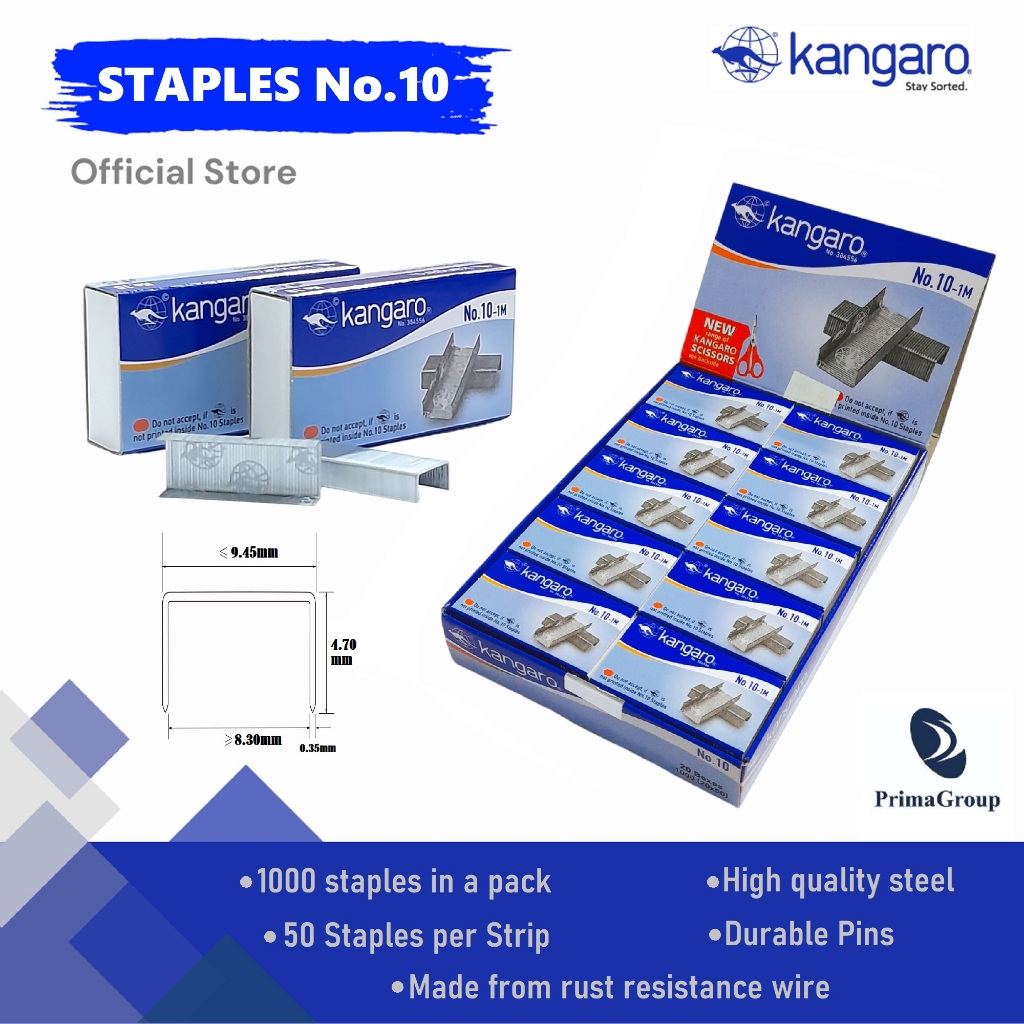 

Isi Hekter / Isi Jepretan / Isi Staples Besar No.3 / Isi Stapler / Isi Staples Kecil No. 10 Kangaro