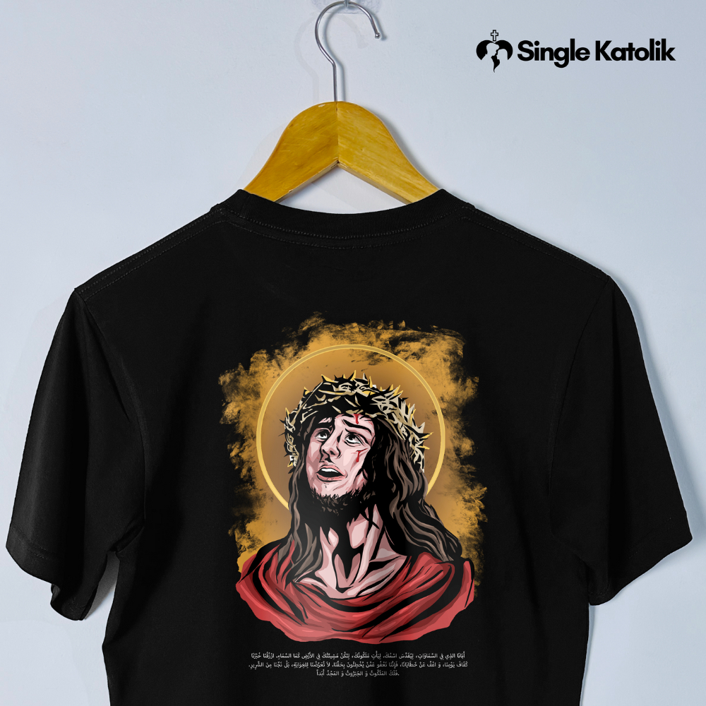 ABANA - Doa Bapa Kami (Bahasa Arab) - Kaos Rohani - Katun Premium 100% - Single Katolik Official Sto