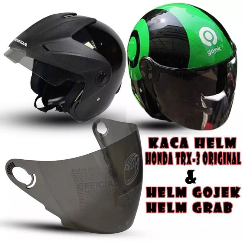 KACA HELM TRX-3 HONDA ORIGINAL HITAM / SMOKE