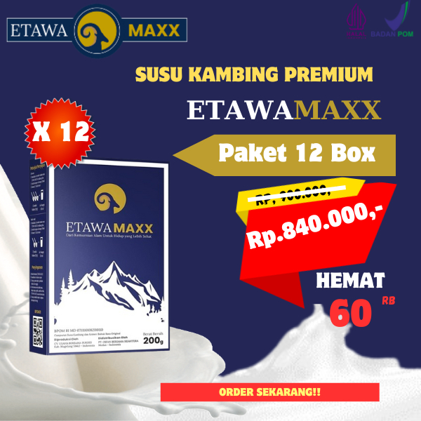 

Etawamaxx 12 Box - Susu Kambing Etawamaxx Asli dan Krimer Bubuk Rasa Original