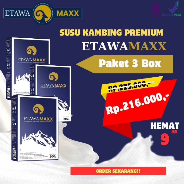 

Etawamaxx 3 Box - Susu Kambing Etawamaxx Asli dan Krimer Bubuk Rasa Original