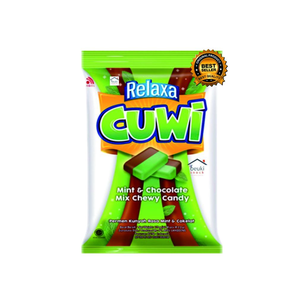 

Relaxa Cuwi Mix Mint & Chocolate Chewy Candy 115 gr Permen Kunyah / permen relaxa cuwi isi 50pcs