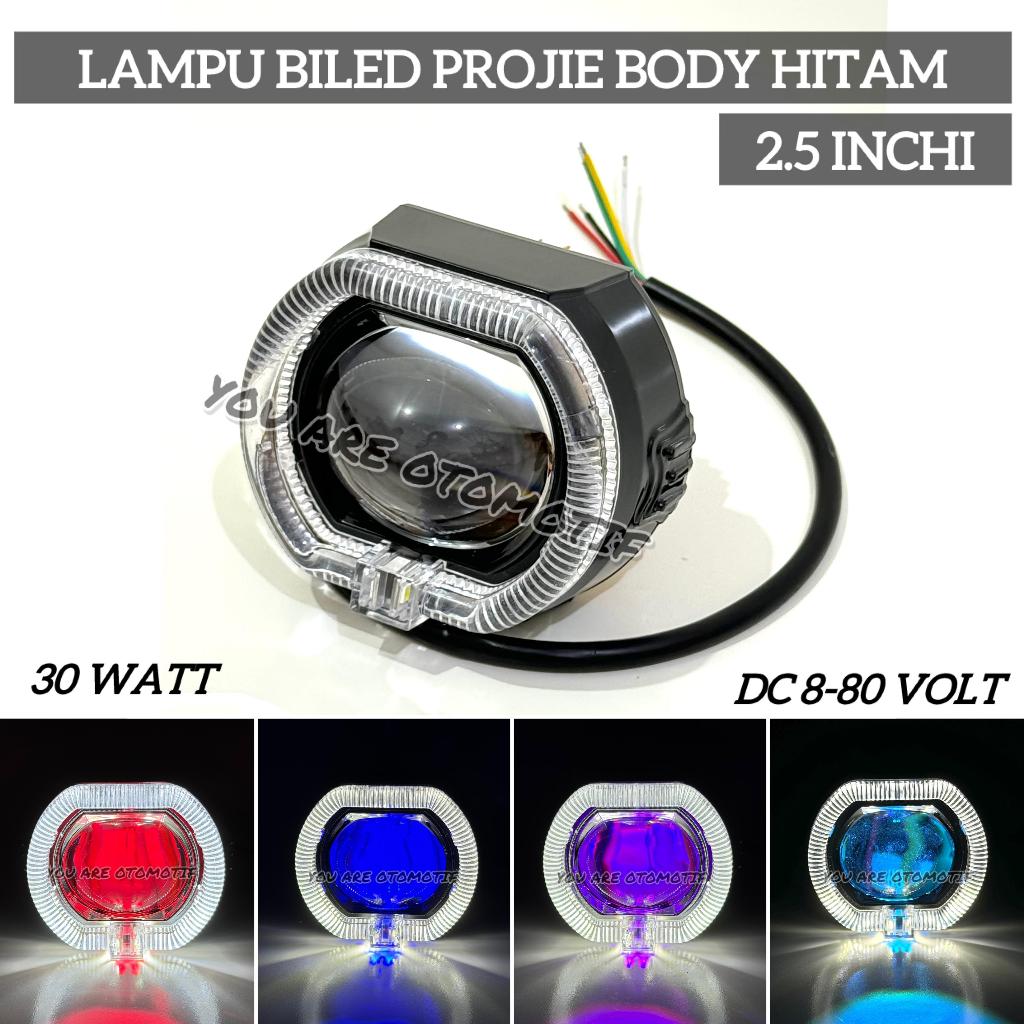 UR Lampu Projie Biled Ala Ala Mini Cut Off Plus Devil 2.5Inch DC 8-80Volt 30 Watt Waterproof 5 Kabel