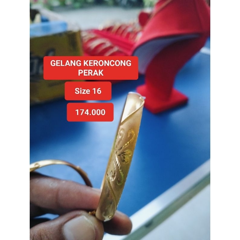Gelang keroncong perak asli 925 dewasa
