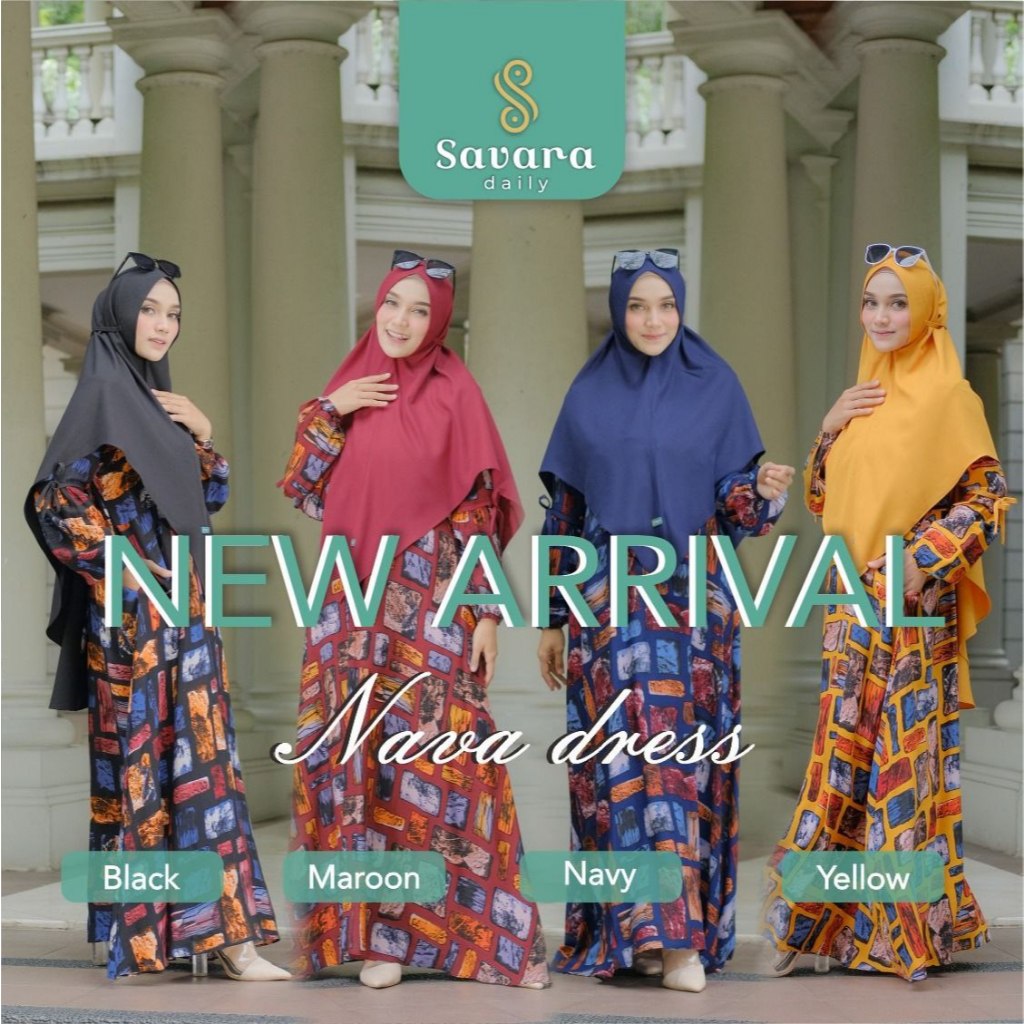 SET GAMIS NAURA DRESS BY SAVARA DAILY MYZTA INAYA COLLECTION HOME HOMEY BAJU BUSANA MUSLIM WANITA BU