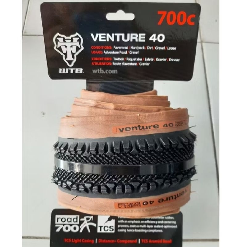 Ban Luar WTB Venture tire kevlar sepeda gravel 700 x 40c & 650b x 47c