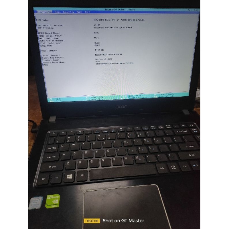 mainboard acer e5 475G