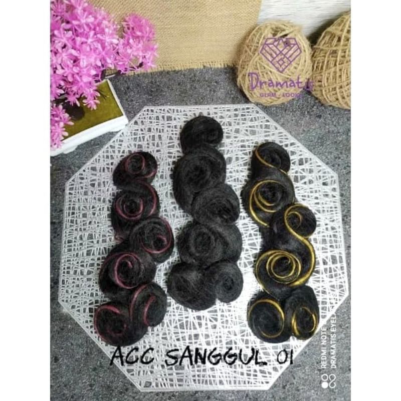 hiasan sanggul tempel sanggul modern