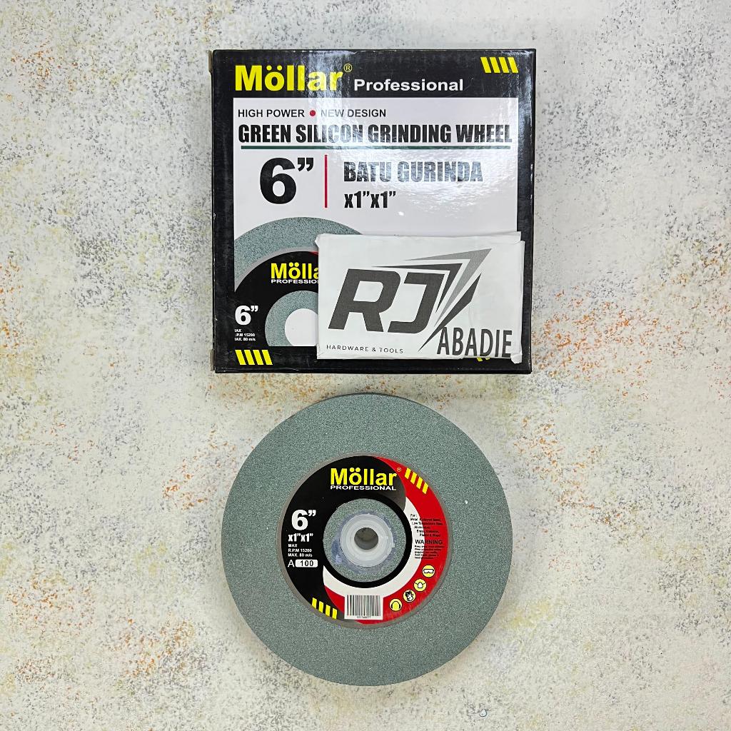 Mata Batu Gerinda Duduk Asah Poles Diamond Grinding Wheel Green Silicon 1x1 Mollar 6 INCH