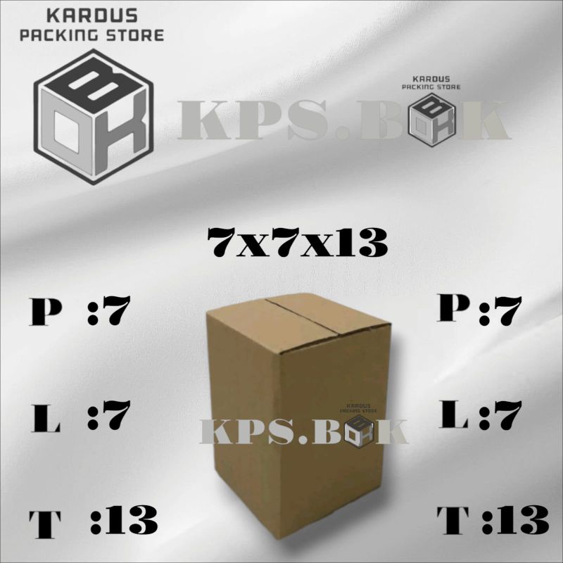 

kardus box packing 7x7x13