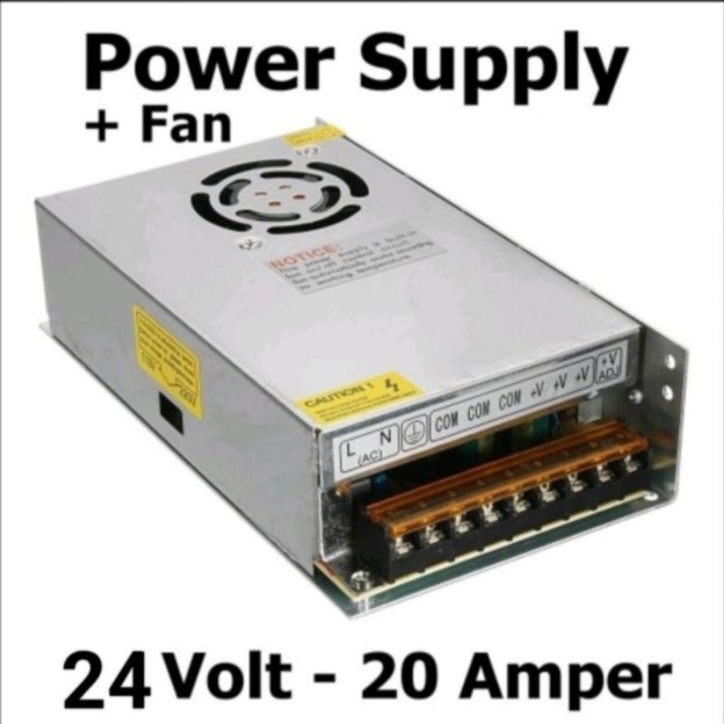 Travo Power Supply 24V 20A PSU 24 Volt 20 Amper High Quality 20 Ampere 24v
