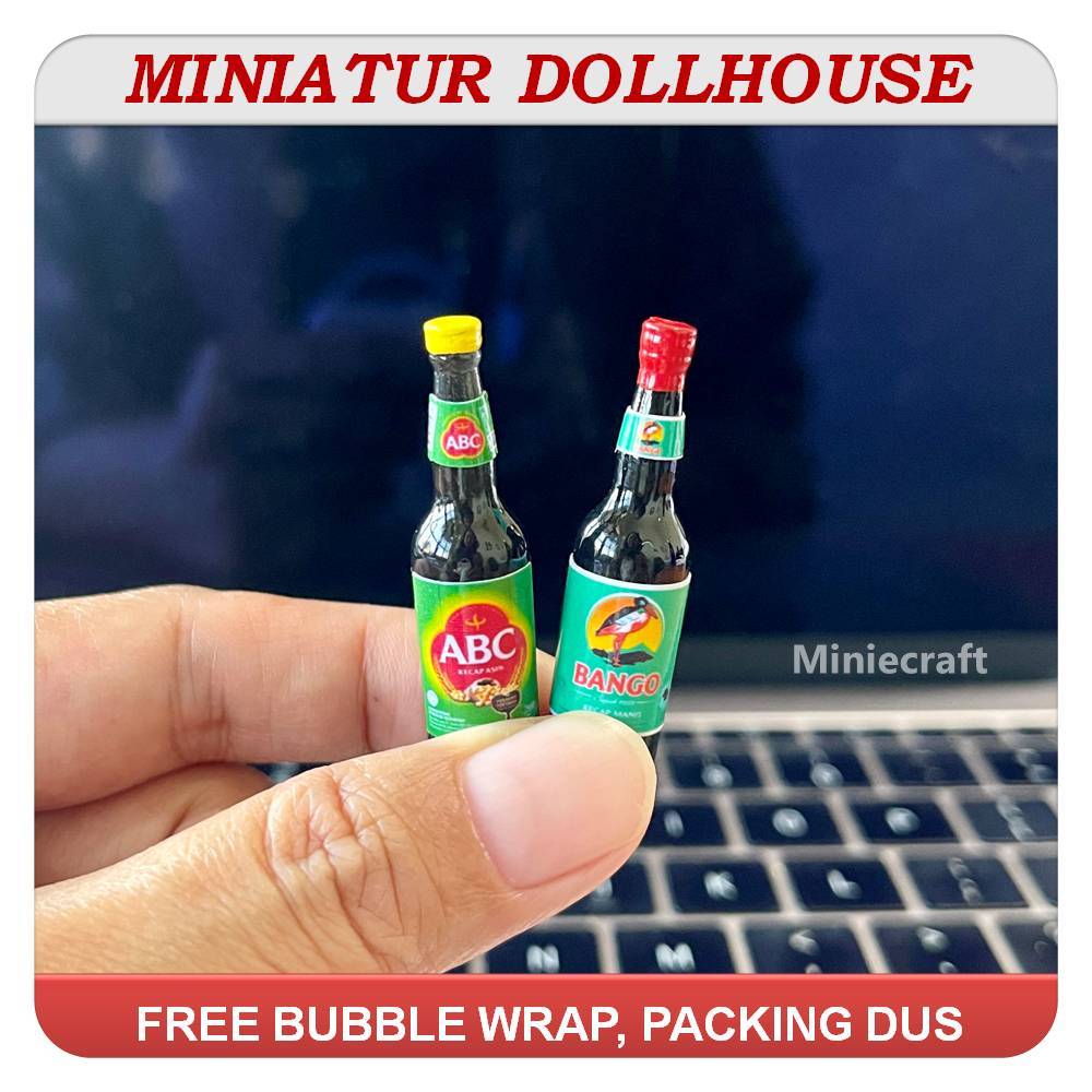 MINIATUR DOLLHOUSE BOTOL KECAP PAJANGAN / MAINAN BONEKA BARBIE