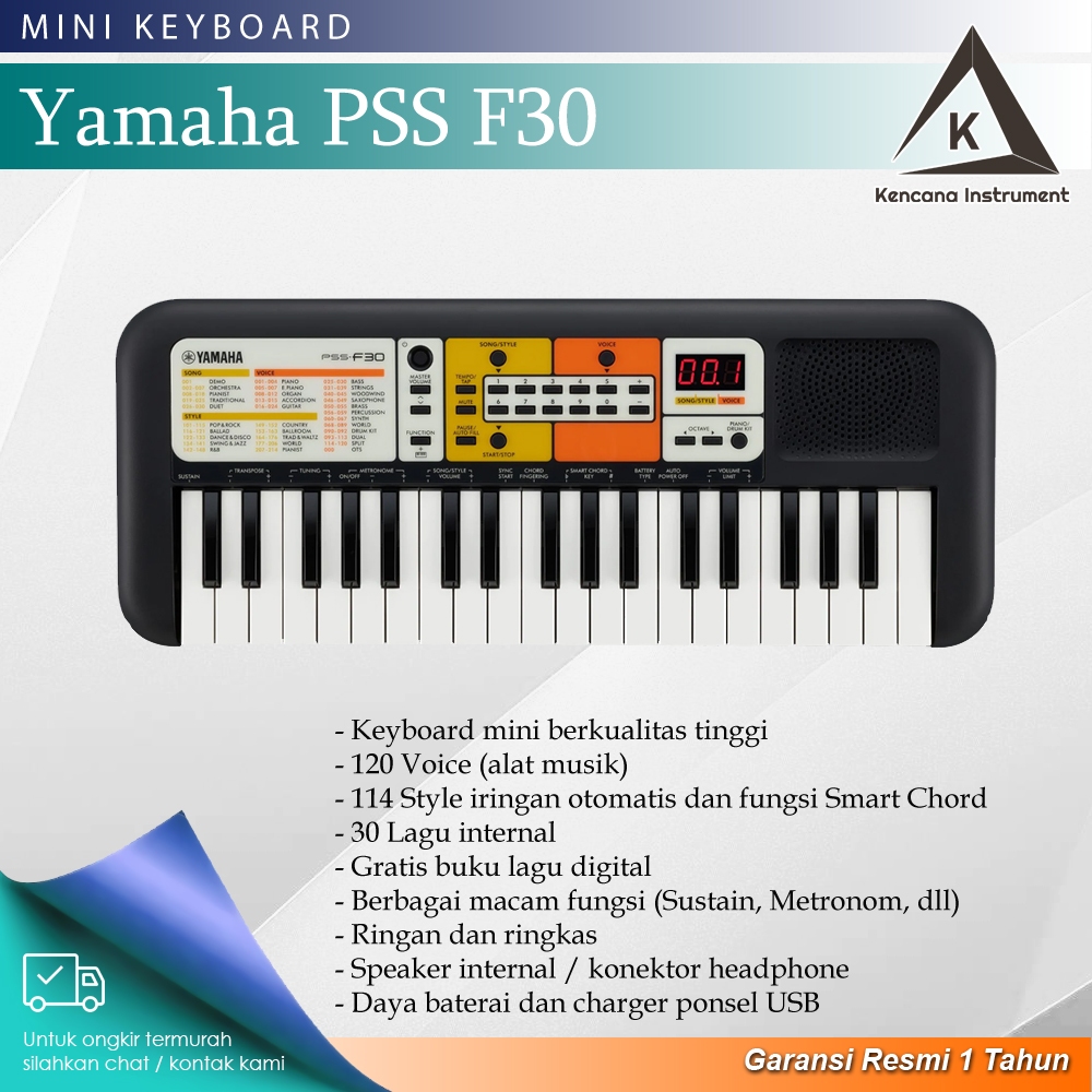 Keyboard Yamaha PSS F30 / PSS F 30 / PSSF30 Garansi Resmi