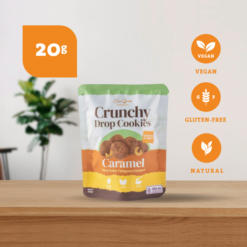 

Casa Grata Crunchy Drop Cookies Caramel - Healthy Snack