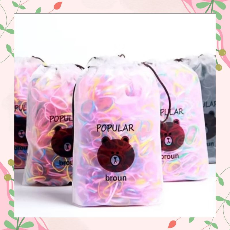 Karet Gelang Jepang 2000pcs / Karet Rambut / Ikat Rambut Karet / Karet Ikat Rambut / Karet Gelang