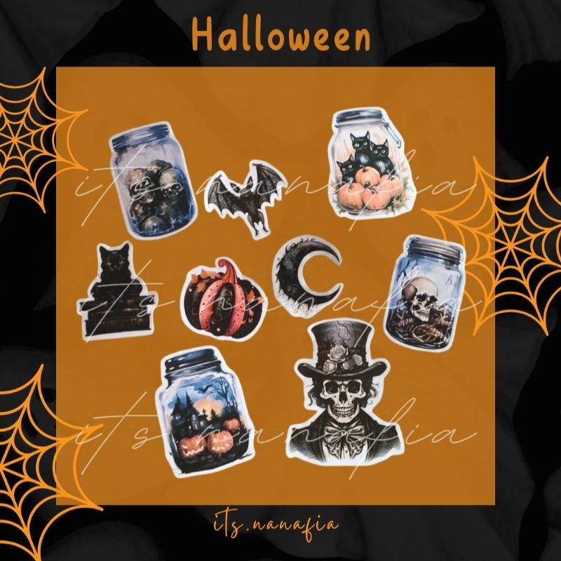 

Halloween sticker for journaling scrapbook planner bullet journal