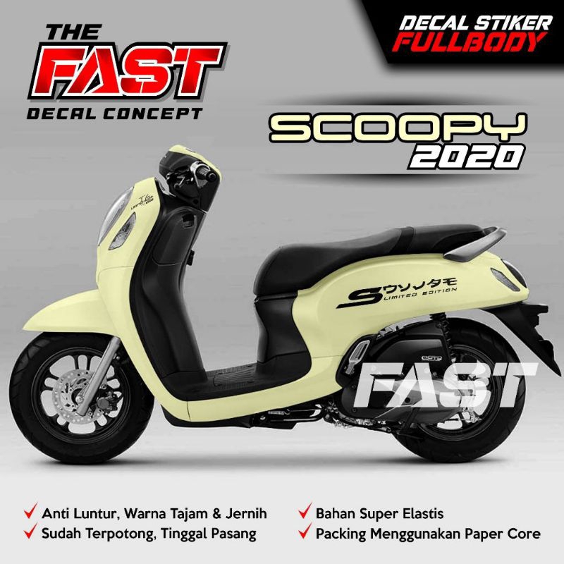 BISA COD Decal Scoopy 2020 Full Body Stiker Honda Scoopy 2020 Full body Terbaru Sticker Motor Scoopy