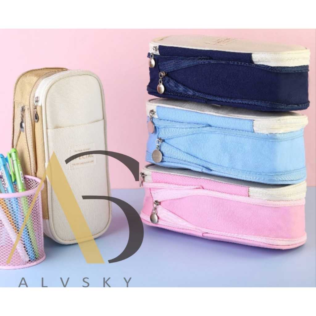 

TEMPAT PENSIL KAWAII BERKAPASITAS BESAR / PENCIL CASE BAG POUCH LARGE CAPACITY FOR GIRLS STUDENT