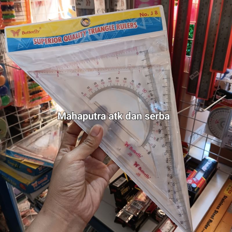 

Isi 2 penggaris Mistar MIKA segitiga butterfly J8 TERLARIS/TERMURAH