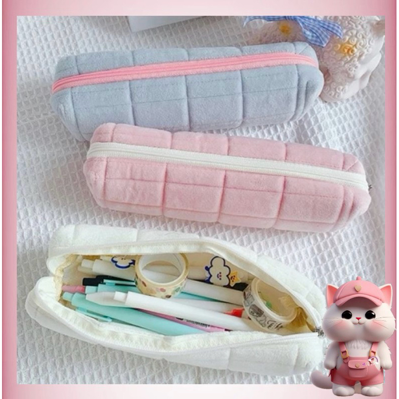 

N28 Kotak Pensil Bantal Pastel/Tempat Pensil Case Tas Bantal Kotak Pensil Pencase Kapasitas Besar/Tempat Pulpen cute Pastel Pillow/Pouch Makeup/ Tas Makeup