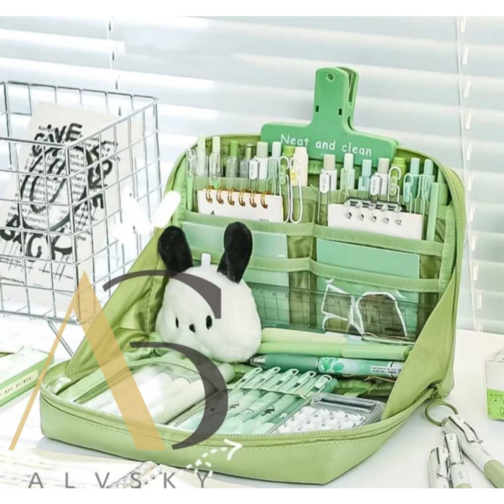 

8 LAYER / 12 LAYER SUPER LARGE CAPACITY PENCIL CASE KAWAII CANVAS PENCIL BOX POUCH ORGANIZER