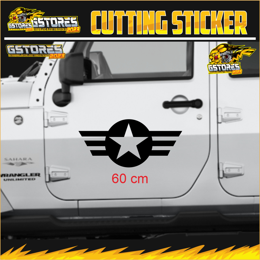 STIKER MOBIL JEEP STICKER JEEP BINTANG STIKER PINTU MOBIL JEEP KEREN