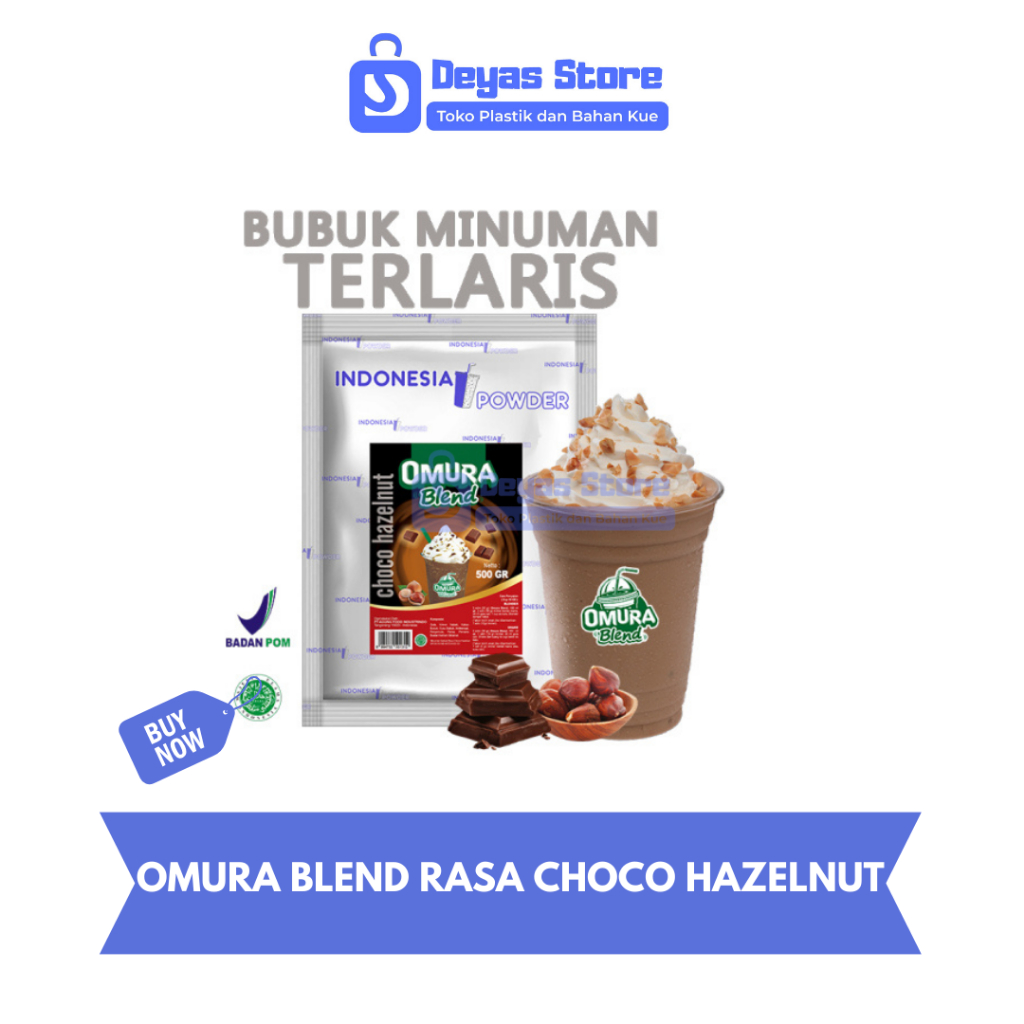 

OMURA Blend Bubuk Minuman Premium Rasa Choco Hazelnut / Cokelat Hazel Powder Drink 500 GR Omura Powder