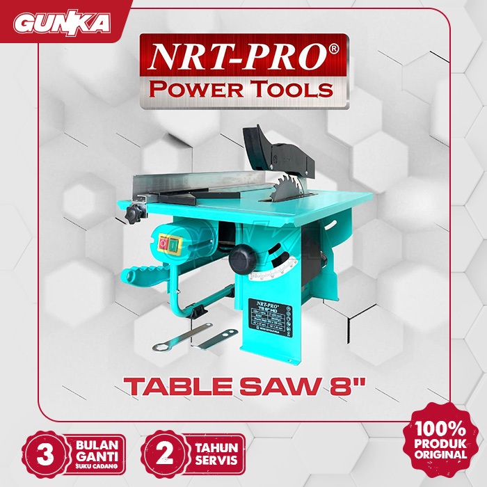 Table Saw (8") NRT-Pro TS8HD Mesin Gergaji Meja Serkel Potong Kayu Aluminium 8 Inch Inci