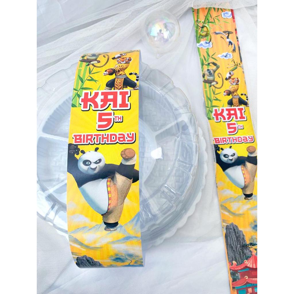 

Kungfu Panda Belt Label Sleeve Dus Packing / Bento / Nasi Kotak Birthday / Hampers Ulang Tahun