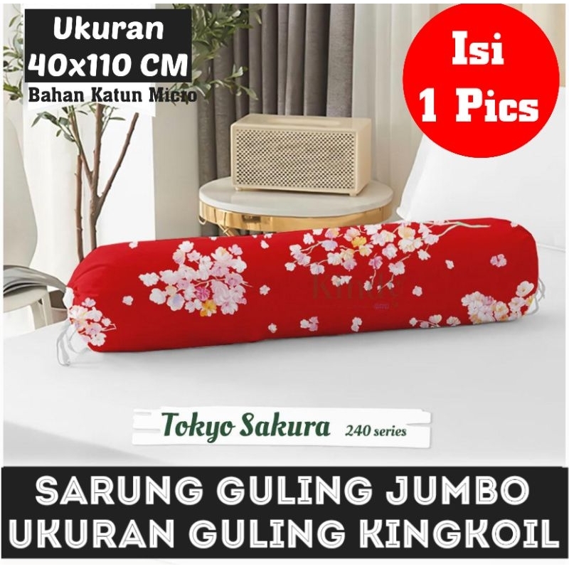 BestPromo Sarung Guling Jumbo Motif Ukuran 40X110 Cm Ukuran Untuk Guling Kingkoil Bahan Bagus Katun