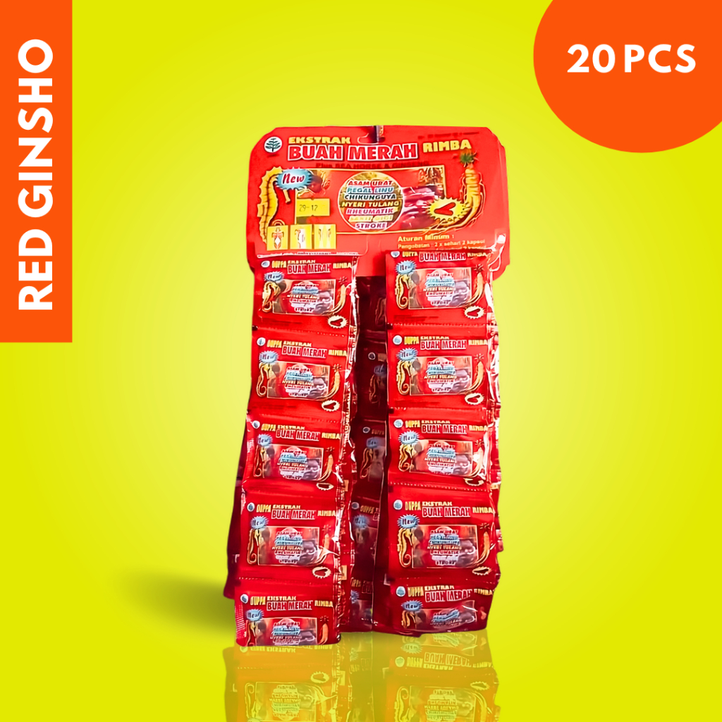 

Buah Merah Rimba RED GINSHO Solusi chikungunya sakit sendi flu tulang nyeri pinggang saraf kejepit
