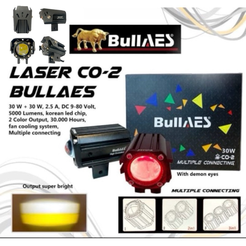 LAMPU SOROT LASER BULLAES AES HAPAG CO-2 ISI SEPASANG