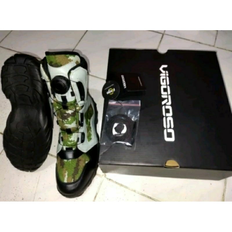 SEPATU PDL TNI TALI PUTAR VIGOROSO ORIGINAL KOSTRAD DAN POLOS
