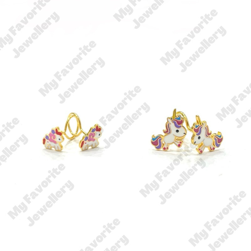 Anting Toge Anak Unicorn EMAS ASLI Kadar 700 16K